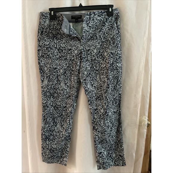 Banana Republic Womens Hampton Fit Pants Khaki Size 10 Capri Floral Print - Picture 2 of 6